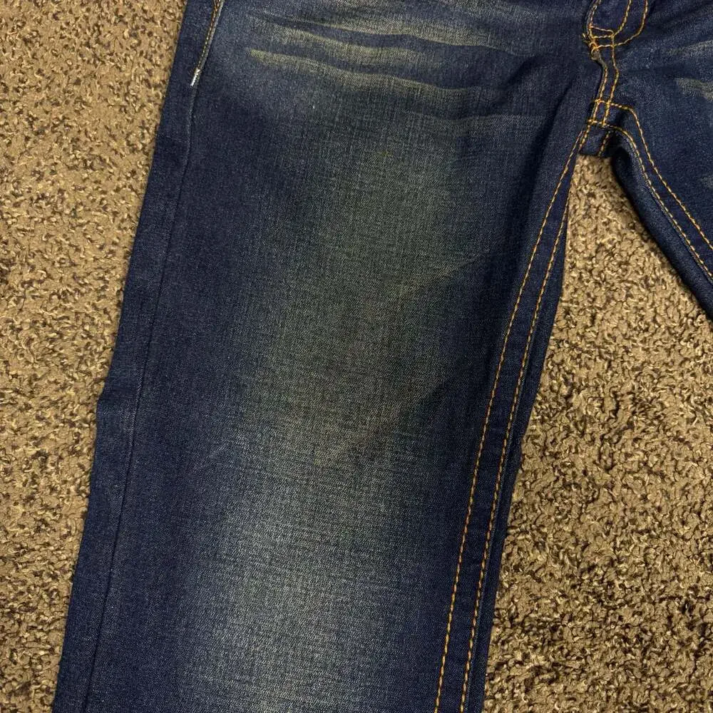 True Religion Vintage Dark Wash Denim Jeans with Contrast Stitching Sz 32